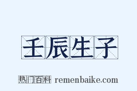 壬辰生子是什么意思的图片